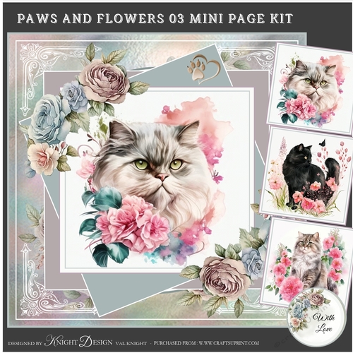 Paws And Flowers 03 Mini Page Kit