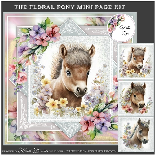 The Floral Pony Mini Page Kit
