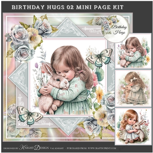 Birthday Hugs 02 Mini Page Kit