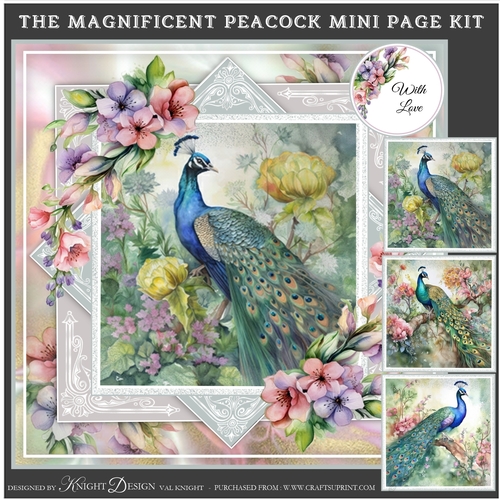 The Magnificent Peacock Mini Page Kit