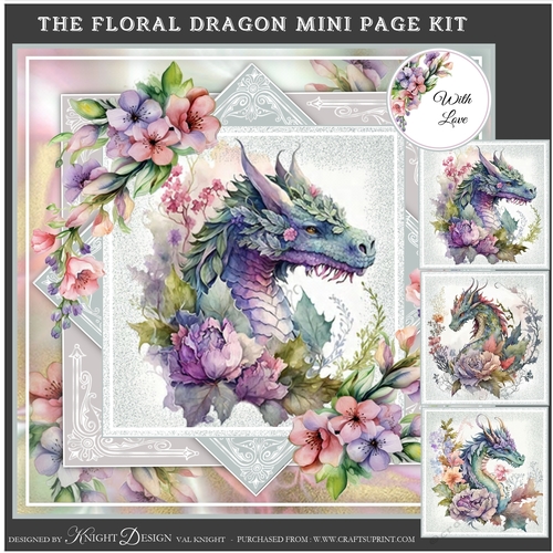 The Floral Dragon Mini Page Kit