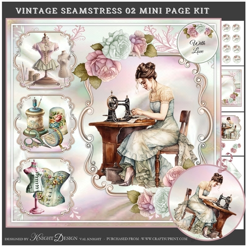 Vintage Seamstress 02 Mini Page Kit