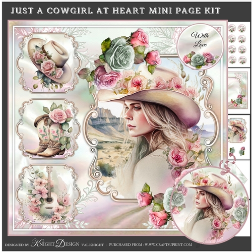 Just A Cowgirl At Heart Mini Page Kit