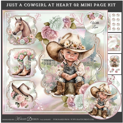 Just A Cowgirl At Heart 02 Mini Page Kit