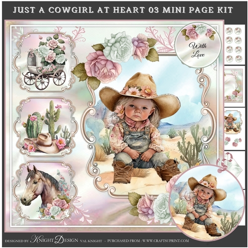 Just A Cowgirl At Heart 03 Mini Page Kit