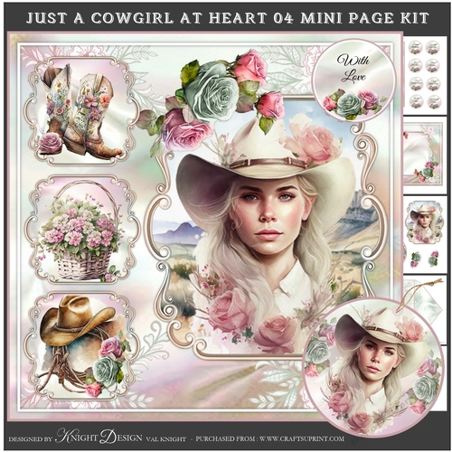 Just A Cowgirl At Heart 04 Mini Page Kit