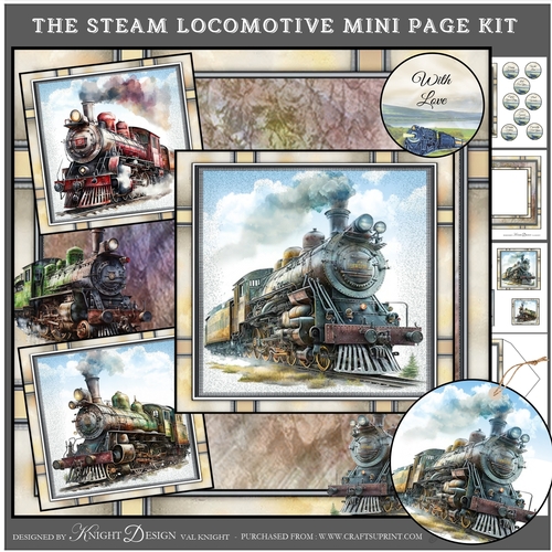 The Steam Locomotive Mini Page Kit