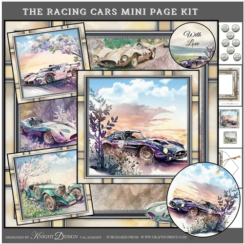 The Racing Cars Mini Page Kit