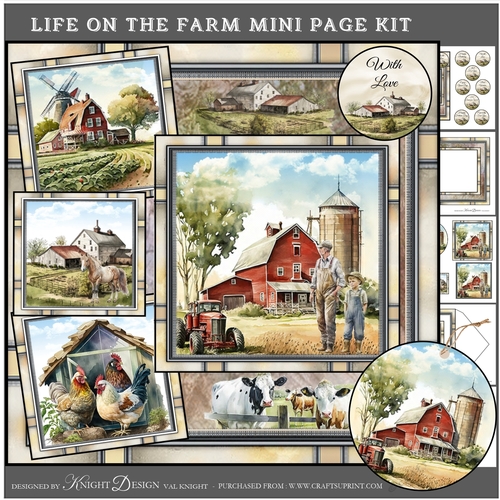 Life On The Farm Mini Page Kit