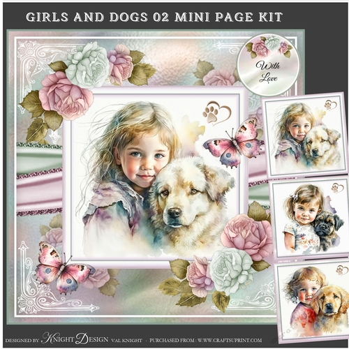 Girls And Their Dogs 02 Mini Page Kit