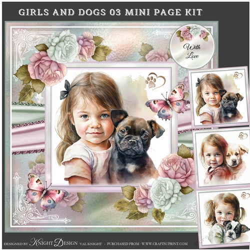 Girls And Their Dogs 03 Mini Page Kit
