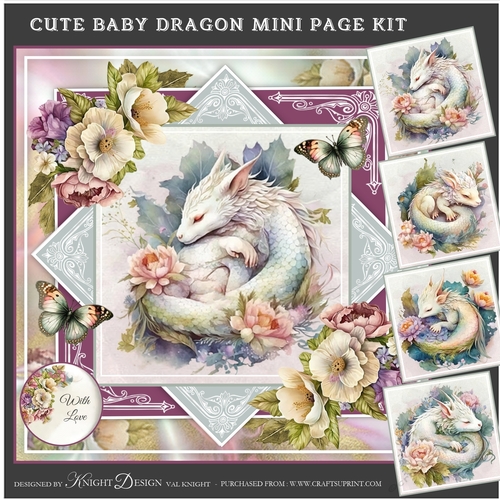 Cute Baby Dragon Mini Page Kit