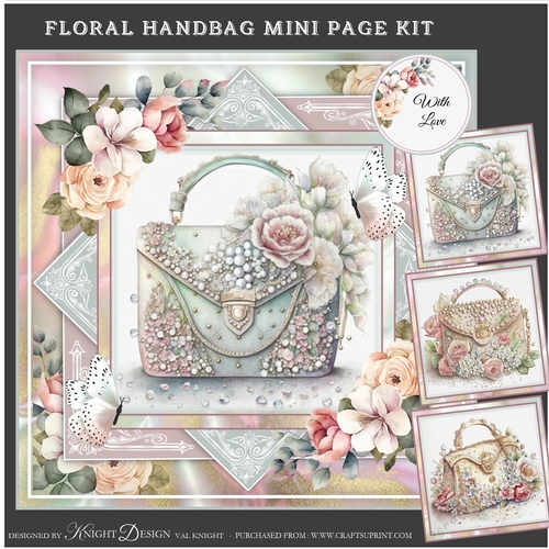 Floral Handbag Mini Page Kit
