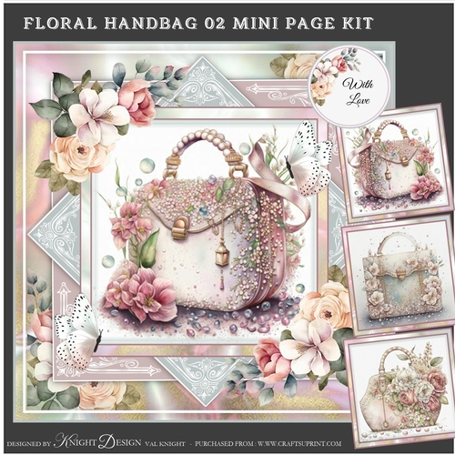Floral Handbag 02 Mini Page Kit