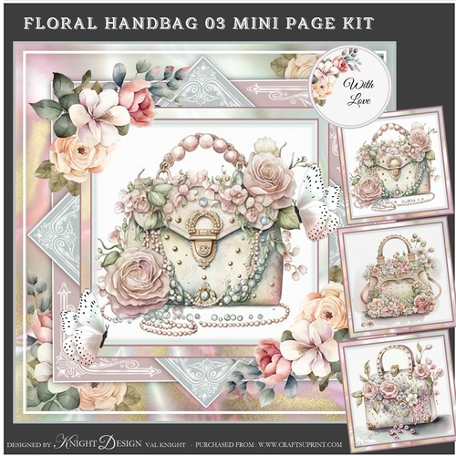 Floral Handbag 03 Mini Page Kit