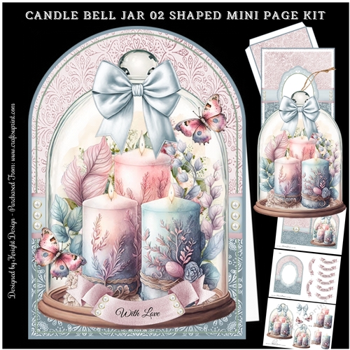 Candle Bell Jar 02 5x7 Shaped Mini Page Kit