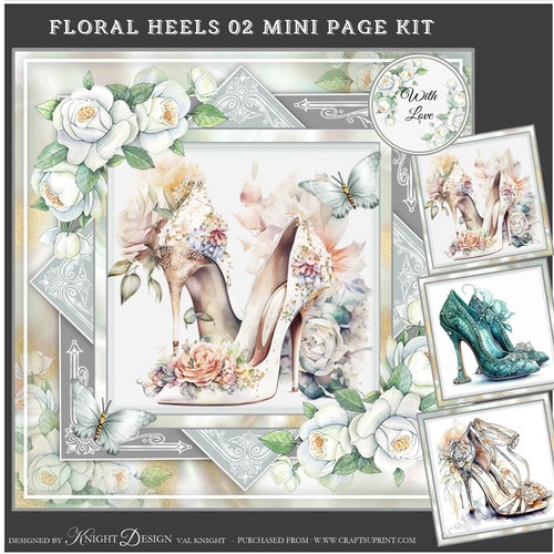 Floral Heels 02 Mini Page Kit
