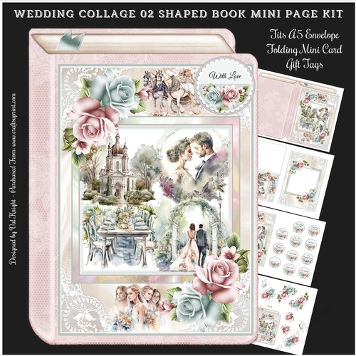 Wedding Collage Book 02 Shaped Mini Page Kit