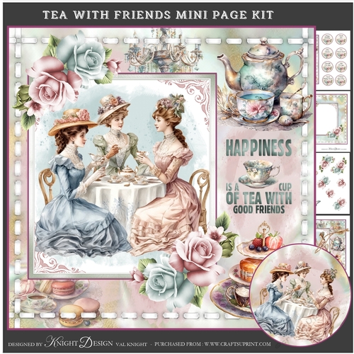 Tea With Friends Mini Page Kit