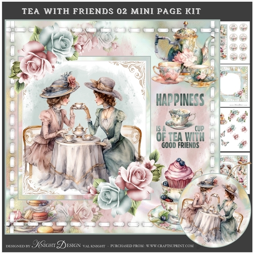 Tea With Friends 02 Mini Page Kit