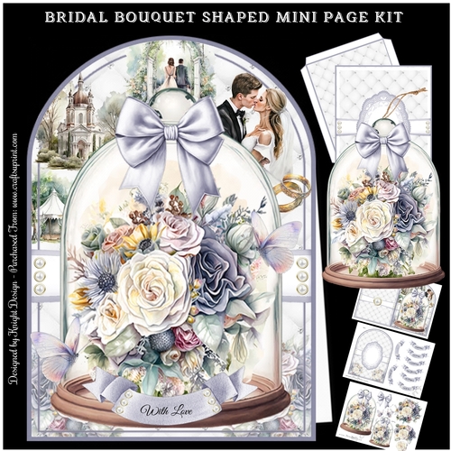 Bridal Bouquet Shaped Mini Page Kit