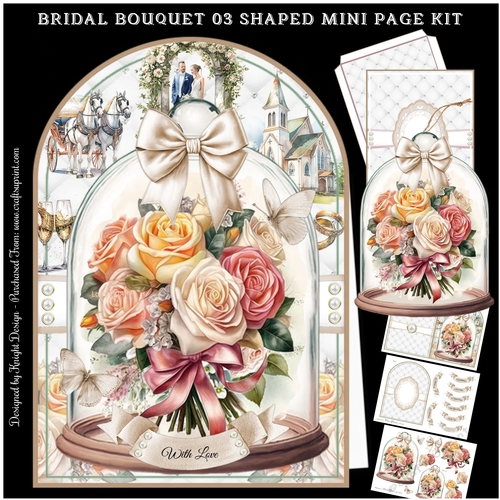 Bridal Bouquet 03 Shaped Mini Page Kit