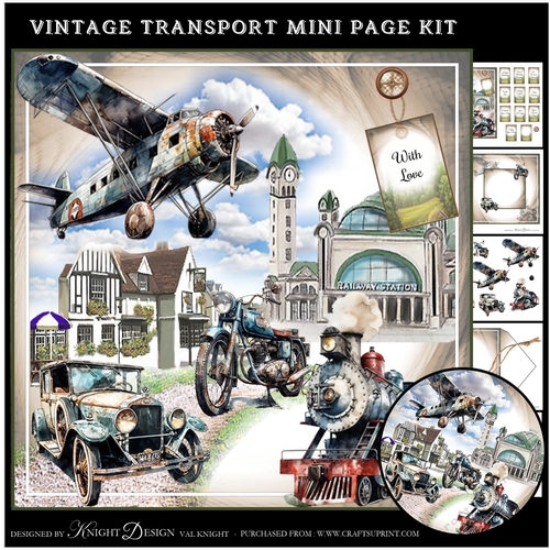 Vintage Transport Mini Page Kit