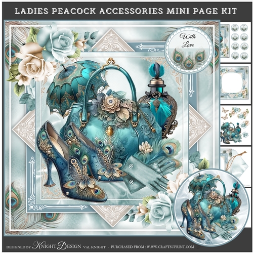 Ladies Peacock Accessories Mini Page Kit