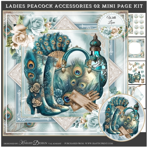Ladies Peacock Accessories 02 Mini Page Kit