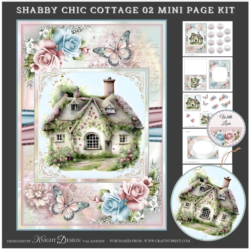 Shabby Chic Rose Cottage 02 Mini Page Kit