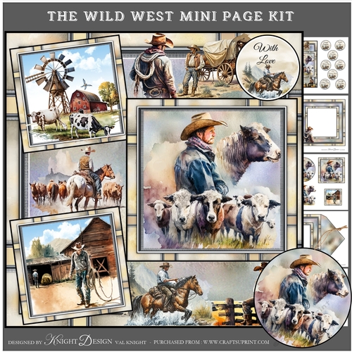 The Wild West Mini Page Kit