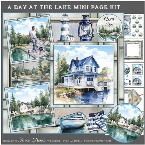 A Day At The Lake Mini Page Kit