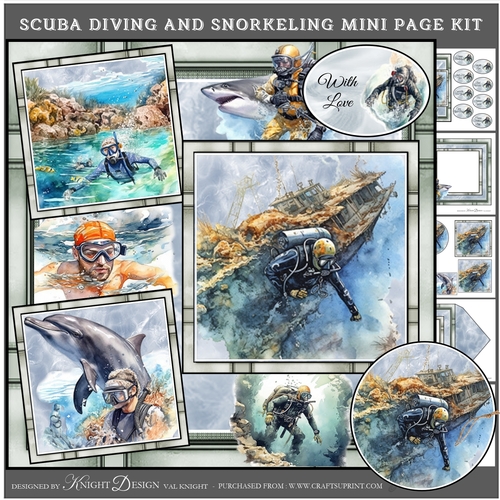 Scuba Diving And Snorkeling Mini Page Kit