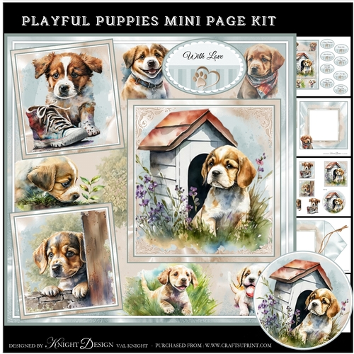 Playful Puppies Mini Page Kit