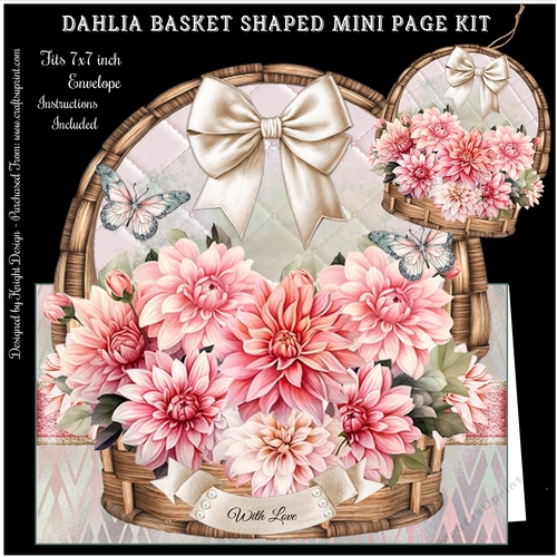 Dahlia Basket Shaped Mini Page Kit