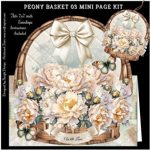 Peony Basket 03 Shaped Mini Page Kit