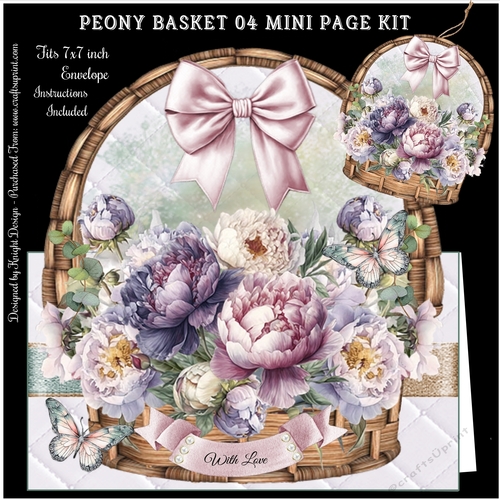 Peony Basket 04 Shaped Mini Page Kit