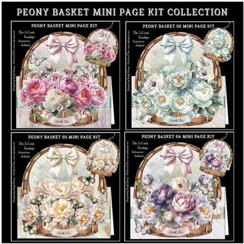 Peony Basket Mini Page Kit Collection