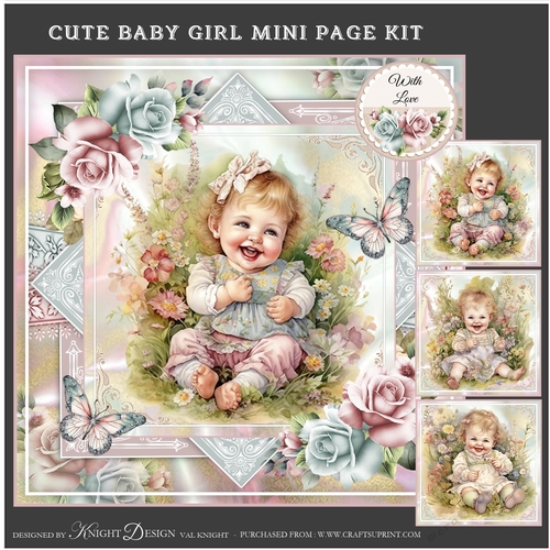 Cute Baby Girl Mini Page Kit