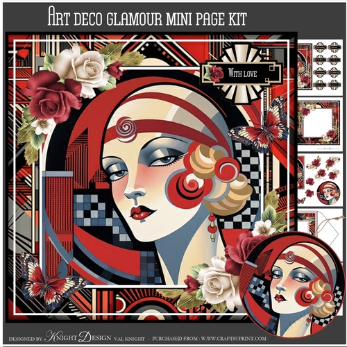 Art Deco Glamour Mini Page Kit
