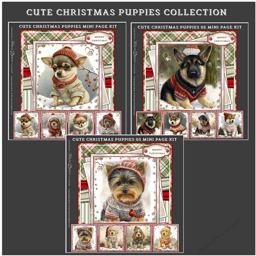 Cute Christmas Puppies Collection 