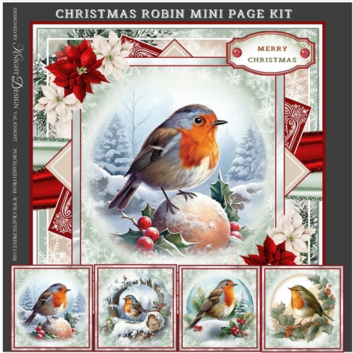Christmas Robin Mini Page Kit 