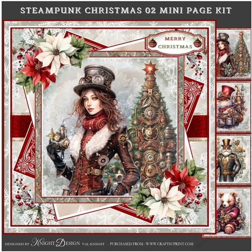 Steampunk Christmas 02 Mini Page Kit