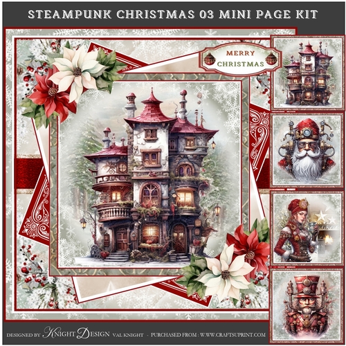 Steampunk Christmas 03 Mini Page Kit