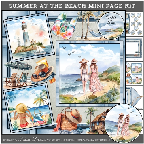Summer At The Beach Mini Page Kit