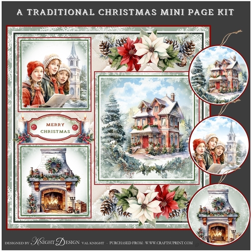 A Traditional Christmas Mini Page Kit