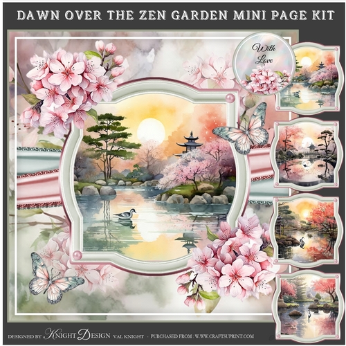Dawn Over The Zen Garden Mini Page Kit 
