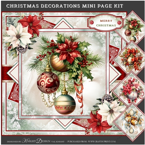 Christmas Decorations Mini Page Kit 