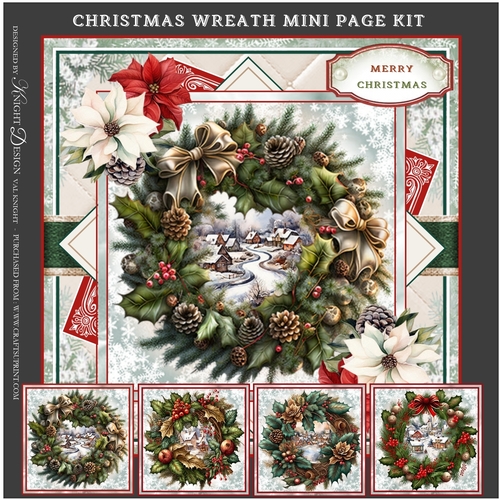 Christmas Wreath Mini Page Kit 