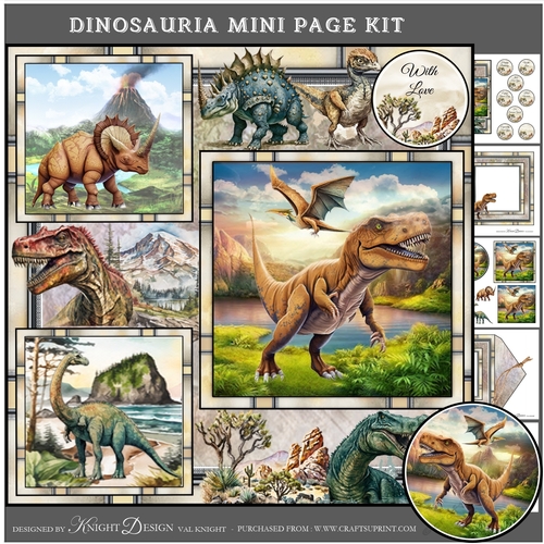 Dinosauria Mini Page Kit